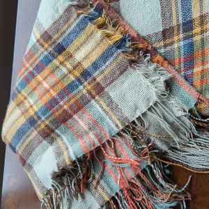 Large Plaid Wrap. Perfect for fall. Like new. No Stains or Tears